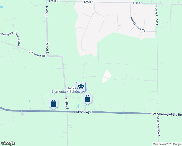 map of restaurants, bars, coffee shops, grocery stores, and more near 436 Whitestone Drive in Valparaiso