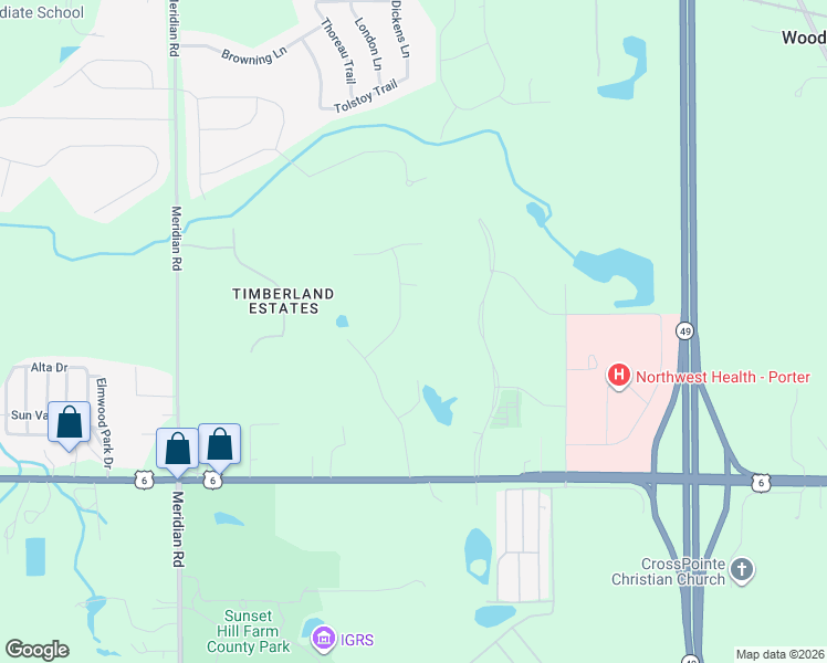 map of restaurants, bars, coffee shops, grocery stores, and more near 828-840 Opal Dr in Valparaiso