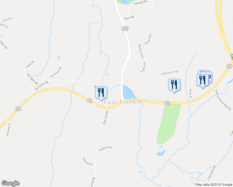 map of restaurants, bars, coffee shops, grocery stores, and more near 17 Rte 376 in Hopewell Junction