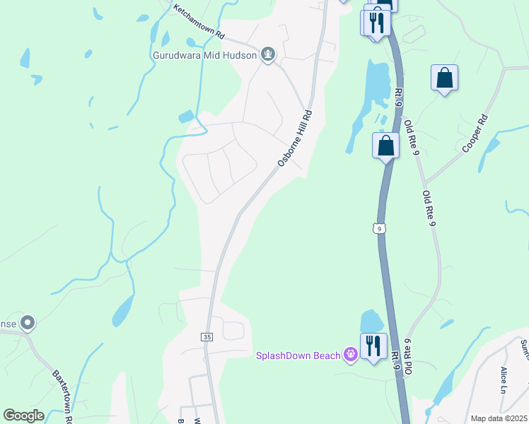 map of restaurants, bars, coffee shops, grocery stores, and more near 141 Osborne Hill Road in Fishkill