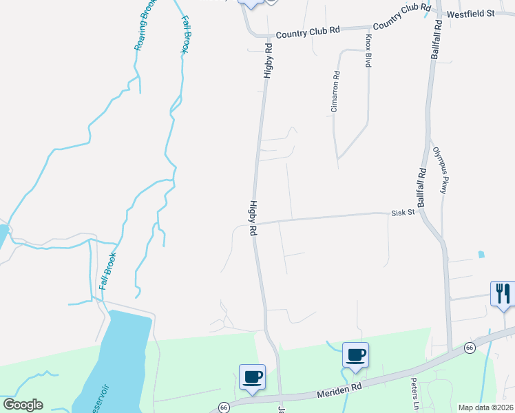 map of restaurants, bars, coffee shops, grocery stores, and more near 272 Sisk Street in Middletown