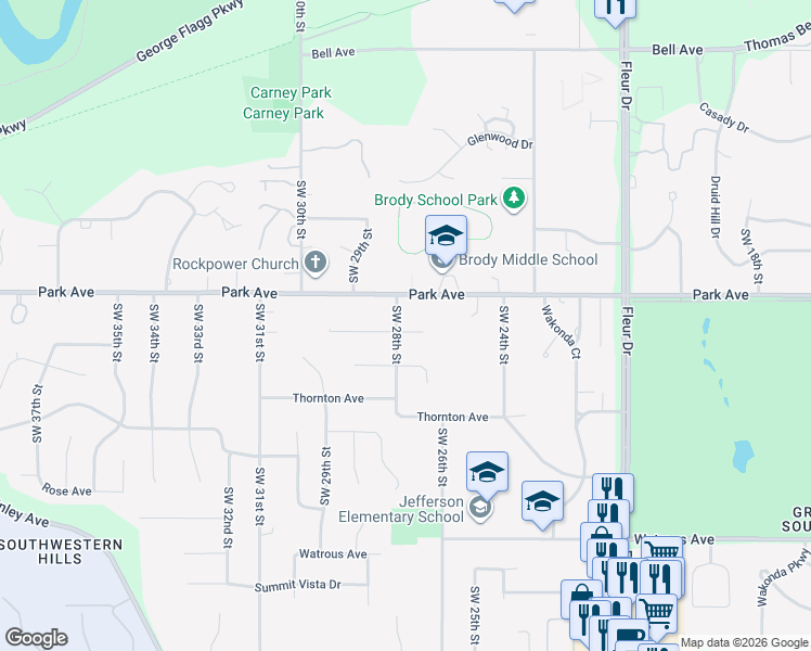 map of restaurants, bars, coffee shops, grocery stores, and more near 2715 Caulder Avenue in Des Moines