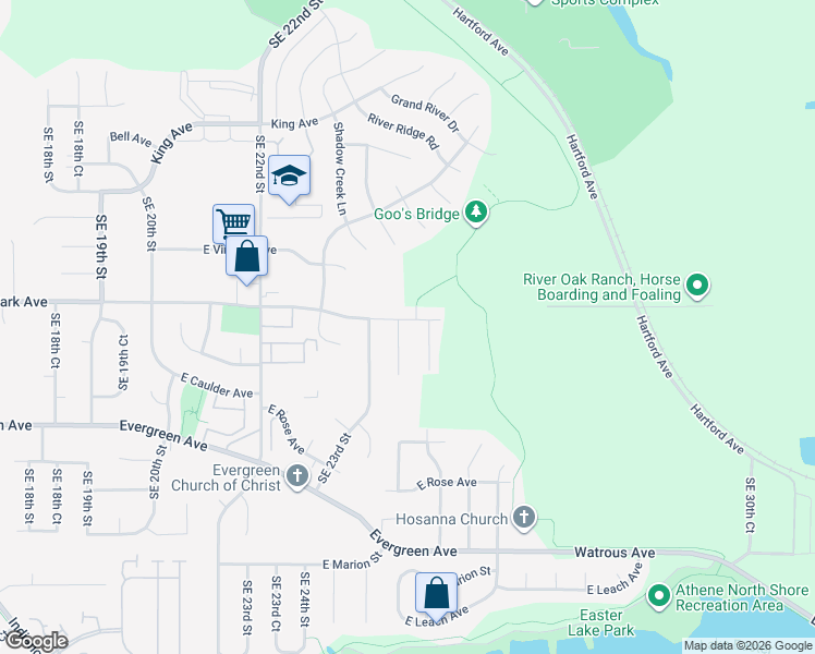 map of restaurants, bars, coffee shops, grocery stores, and more near 3205 Southeast 24th Court in Des Moines