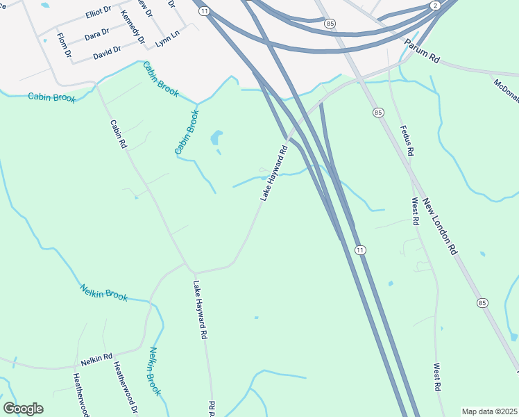 map of restaurants, bars, coffee shops, grocery stores, and more near 110 Lake Hayward Road in Colchester