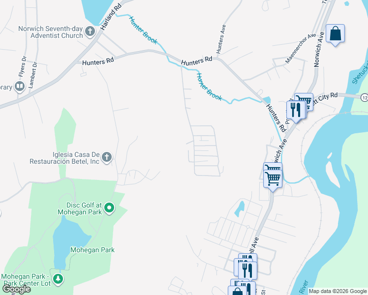 map of restaurants, bars, coffee shops, grocery stores, and more near 85 Lennox Avenue in Norwich