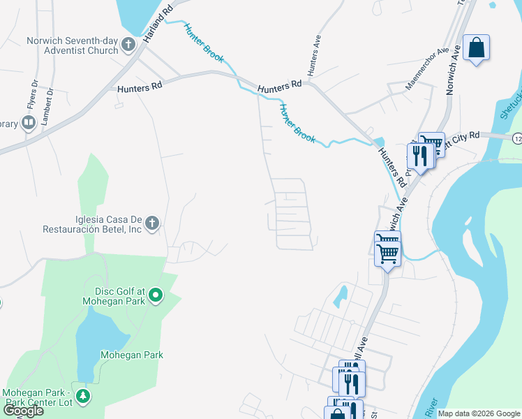 map of restaurants, bars, coffee shops, grocery stores, and more near 85 Lennox Avenue in Norwich