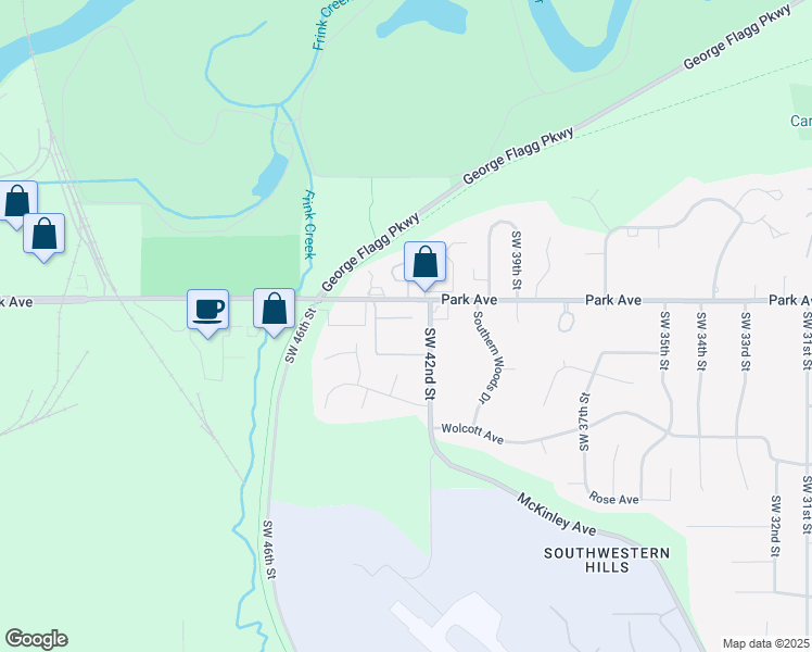 map of restaurants, bars, coffee shops, grocery stores, and more near 4200 Park Avenue in Des Moines