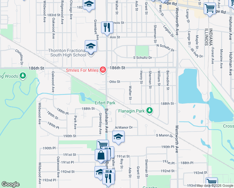 map of restaurants, bars, coffee shops, grocery stores, and more near 18745 West Salem Court in Lansing