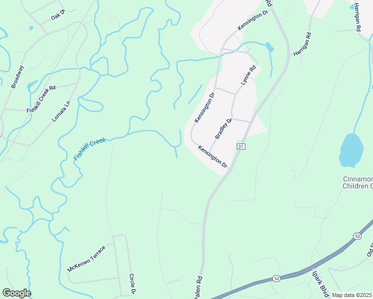 map of restaurants, bars, coffee shops, grocery stores, and more near 19 Kensington Drive in Hopewell Junction