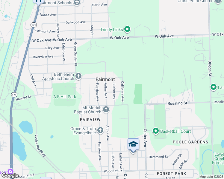 map of restaurants, bars, coffee shops, grocery stores, and more near 2118 Arthur Avenue in Lockport