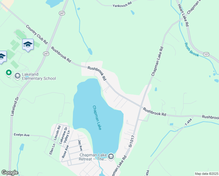 map of restaurants, bars, coffee shops, grocery stores, and more near 126 Rushbrook Road in Jermyn