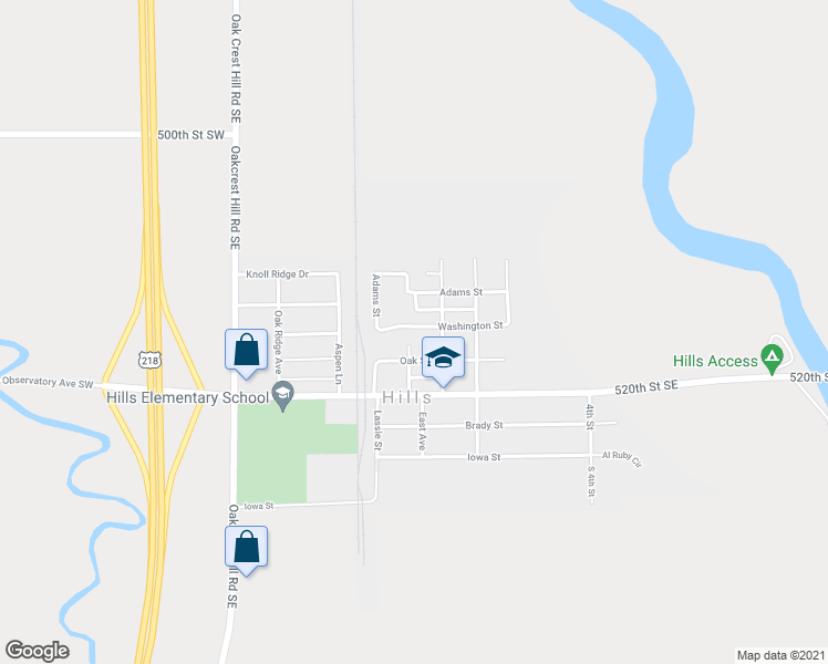 map of restaurants, bars, coffee shops, grocery stores, and more near 201 Washington Street in Hills