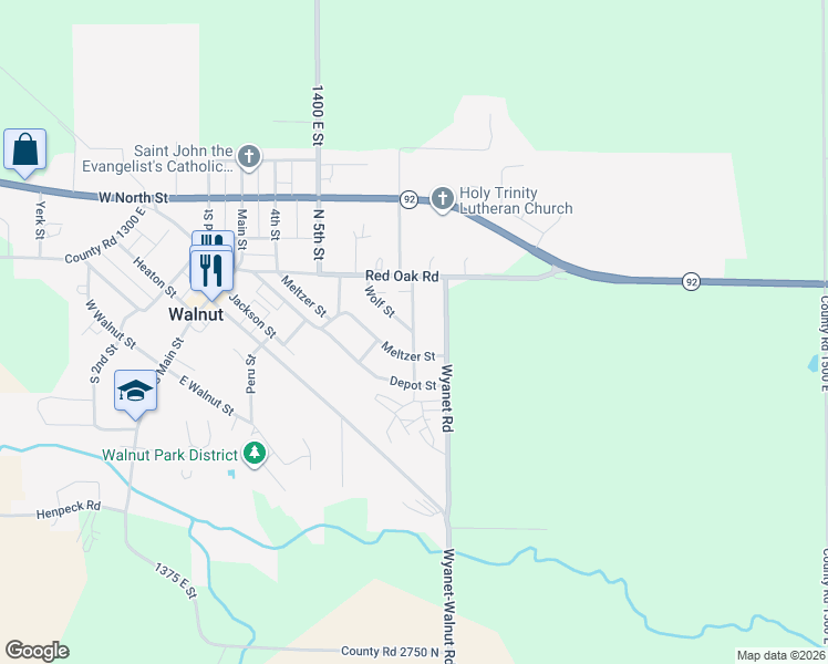 map of restaurants, bars, coffee shops, grocery stores, and more near 119 Stephens Avenue in Walnut