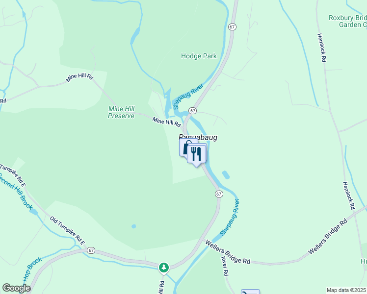 map of restaurants, bars, coffee shops, grocery stores, and more near 156 Baker Road in Roxbury
