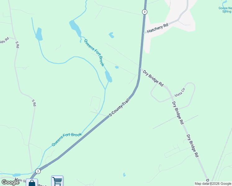 map of restaurants, bars, coffee shops, grocery stores, and more near 45 South County Trail in Exeter
