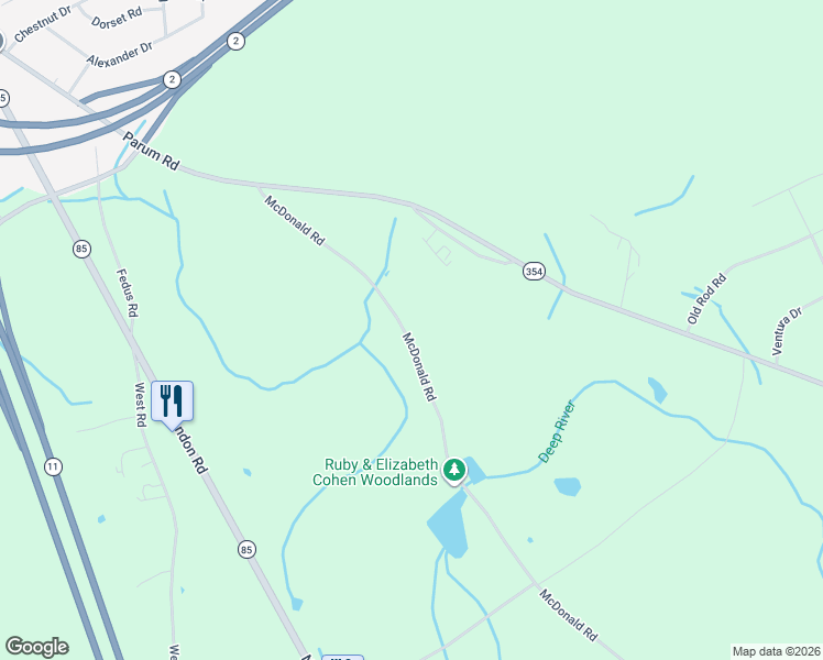 map of restaurants, bars, coffee shops, grocery stores, and more near 71 Mcdonald Road in Colchester