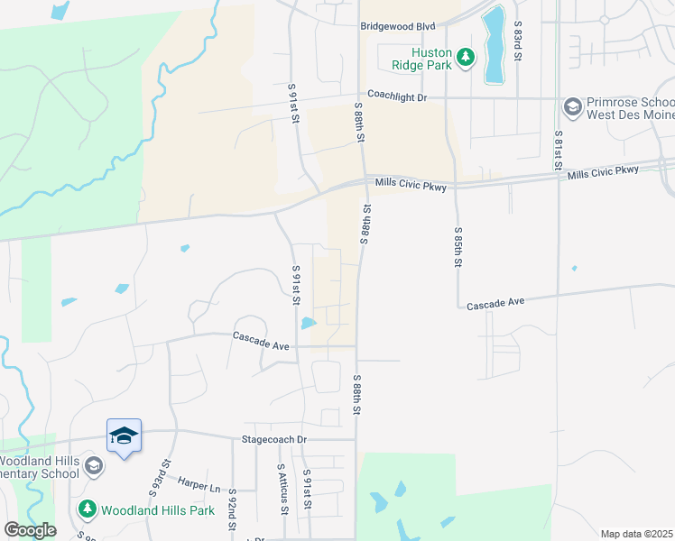 map of restaurants, bars, coffee shops, grocery stores, and more near 655 South 88th Street in West Des Moines