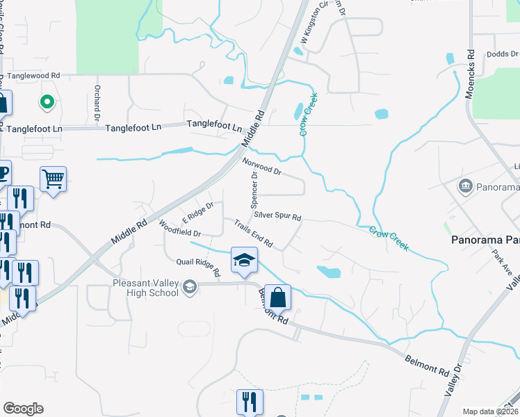 map of restaurants, bars, coffee shops, grocery stores, and more near 3400 Spencer Dr in Bettendorf