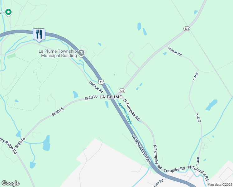 map of restaurants, bars, coffee shops, grocery stores, and more near in La Plume