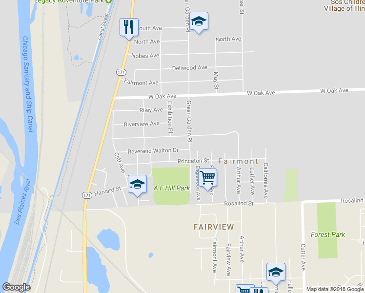 map of restaurants, bars, coffee shops, grocery stores, and more near 321 Reverend Walton Drive in Lockport