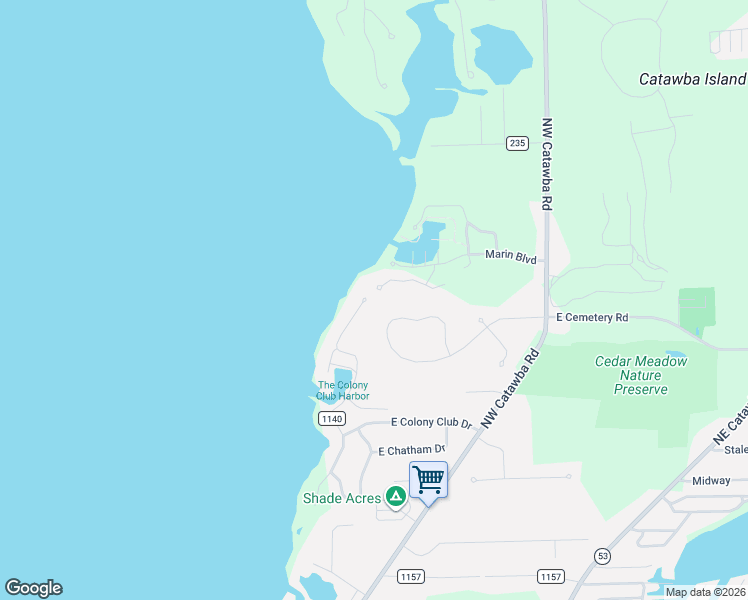 map of restaurants, bars, coffee shops, grocery stores, and more near 2334 North Carriage Lane in Port Clinton