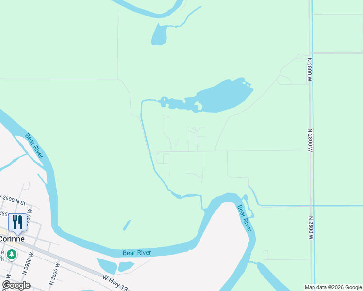 map of restaurants, bars, coffee shops, grocery stores, and more near 3280 West 2600 North in Brigham City