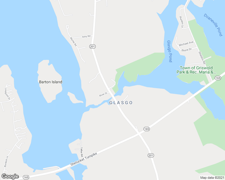 map of restaurants, bars, coffee shops, grocery stores, and more near 21 Hillview Heights in Griswold