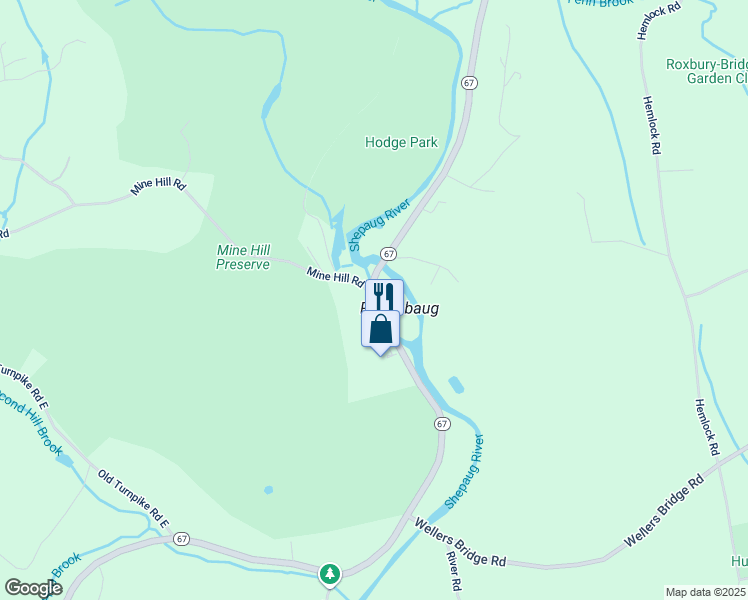 map of restaurants, bars, coffee shops, grocery stores, and more near 156 Baker Road in Roxbury