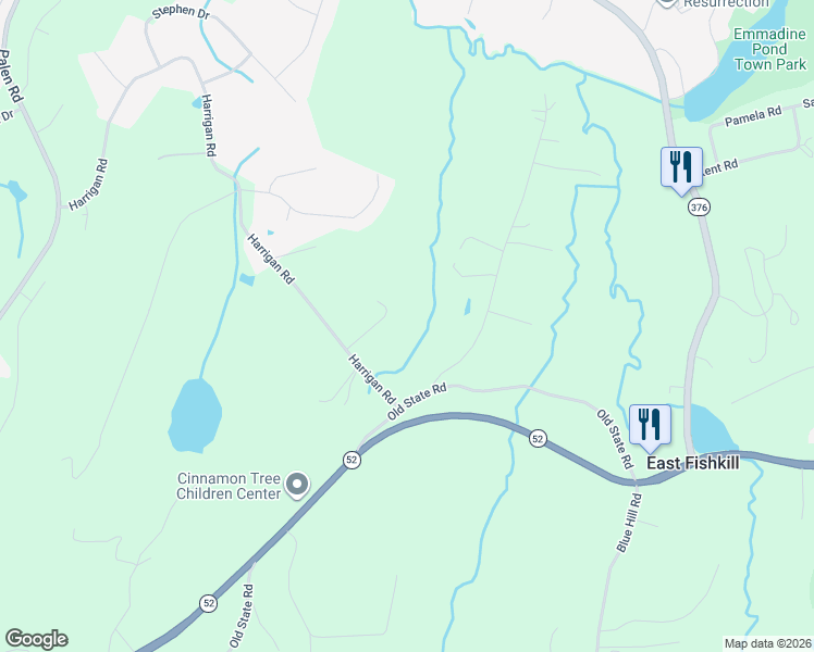 map of restaurants, bars, coffee shops, grocery stores, and more near 14 Harrigan Road in Hopewell Junction
