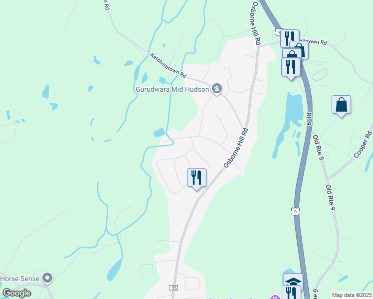 map of restaurants, bars, coffee shops, grocery stores, and more near 75 Kretch Circle in Wappingers Falls