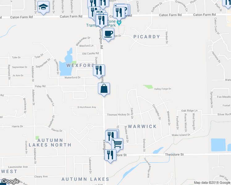map of restaurants, bars, coffee shops, grocery stores, and more near 1975 Calla Dr in Joliet