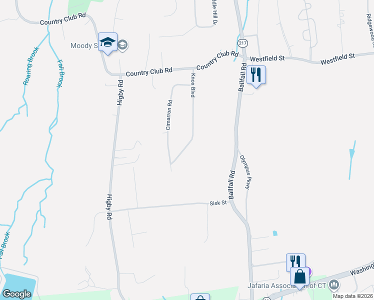 map of restaurants, bars, coffee shops, grocery stores, and more near 150 Knox Boulevard in Middletown