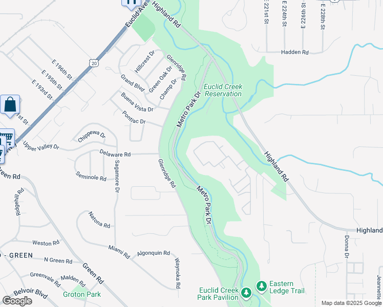 map of restaurants, bars, coffee shops, grocery stores, and more near 13 Charleston Square in Cleveland