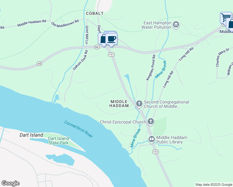 map of restaurants, bars, coffee shops, grocery stores, and more near 3 Fern Lane in East Hampton