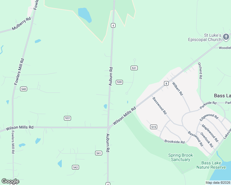 map of restaurants, bars, coffee shops, grocery stores, and more near 11523 Auburn Road in Chardon
