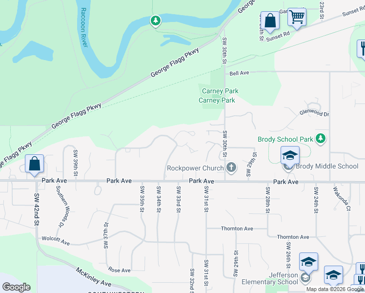 map of restaurants, bars, coffee shops, grocery stores, and more near 2961 Sioux Run in Des Moines