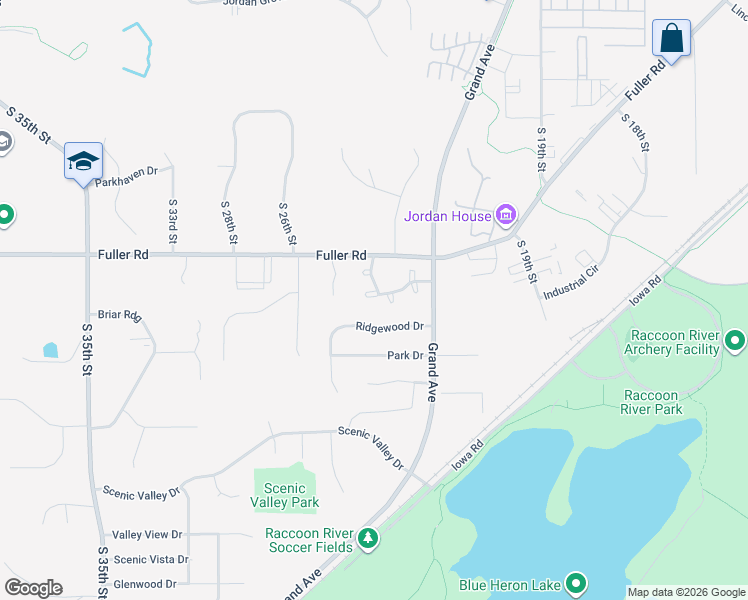 map of restaurants, bars, coffee shops, grocery stores, and more near 745 Heatherwood Drive in West Des Moines