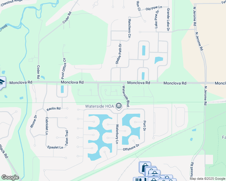 map of restaurants, bars, coffee shops, grocery stores, and more near 4538 Cam Bay Court in Maumee
