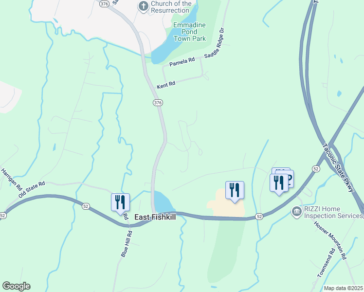 map of restaurants, bars, coffee shops, grocery stores, and more near 6 Meadow Way in Hopewell Junction