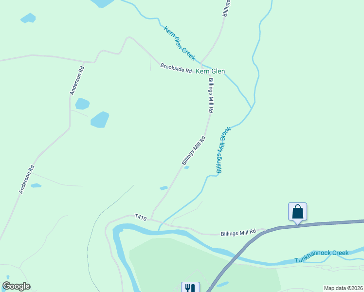 map of restaurants, bars, coffee shops, grocery stores, and more near 147 Billings Mill Road in Tunkhannock