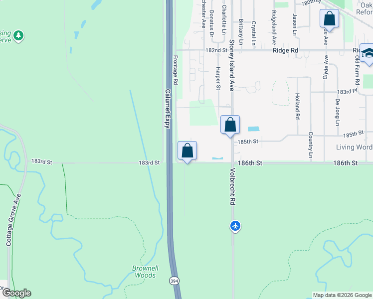 map of restaurants, bars, coffee shops, grocery stores, and more near 18520 Dante Avenue in Lansing
