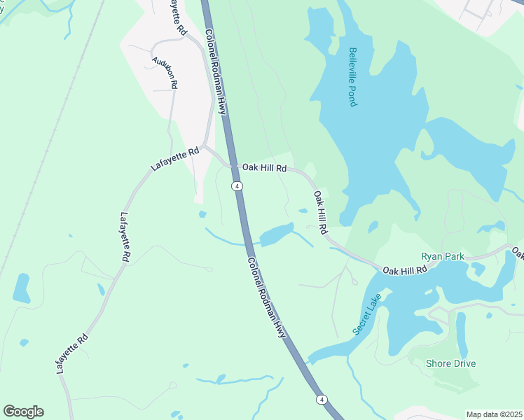 map of restaurants, bars, coffee shops, grocery stores, and more near Colonel Rodman Highway in North Kingstown