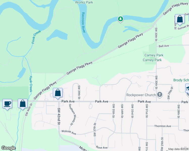 map of restaurants, bars, coffee shops, grocery stores, and more near 3737 Southern Hills Drive in Des Moines
