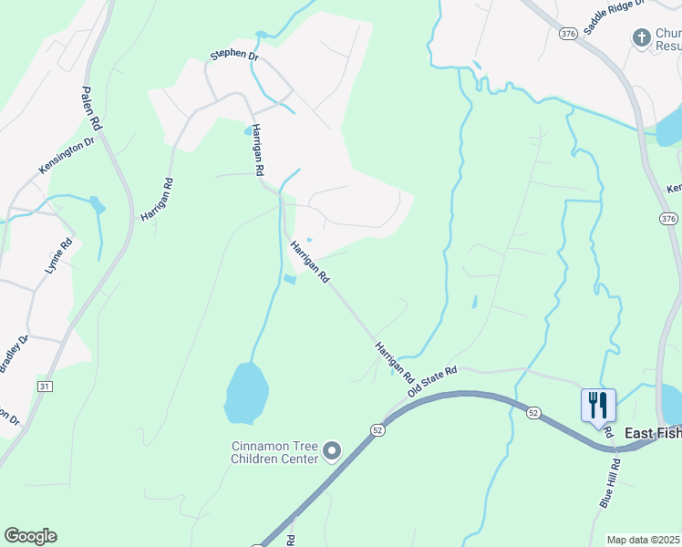map of restaurants, bars, coffee shops, grocery stores, and more near 38 Harrigan Road in Hopewell Junction