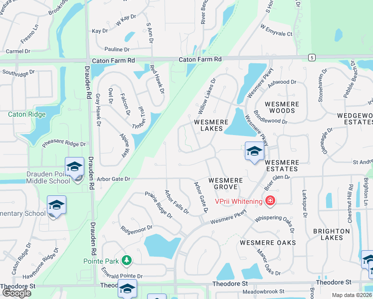map of restaurants, bars, coffee shops, grocery stores, and more near 2054 Winding Lakes Drive in Plainfield
