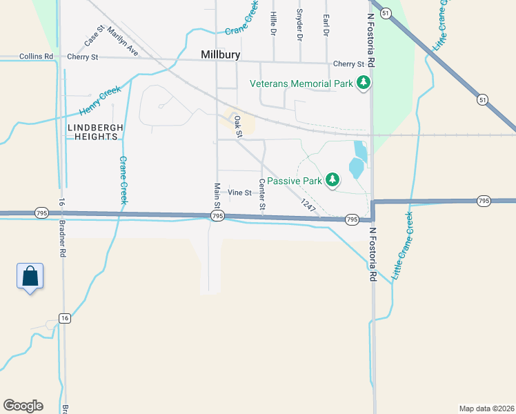 map of restaurants, bars, coffee shops, grocery stores, and more near 28015 Center Street in Millbury