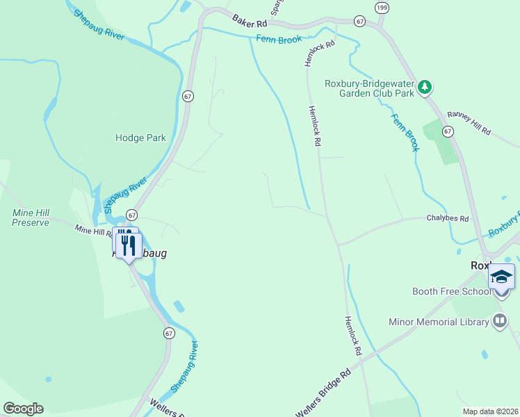map of restaurants, bars, coffee shops, grocery stores, and more near 65 Chalybes Road West in Roxbury