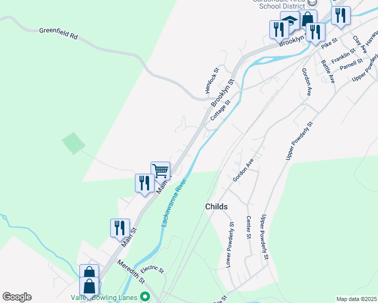 map of restaurants, bars, coffee shops, grocery stores, and more near 154 Cottage Street in Carbondale