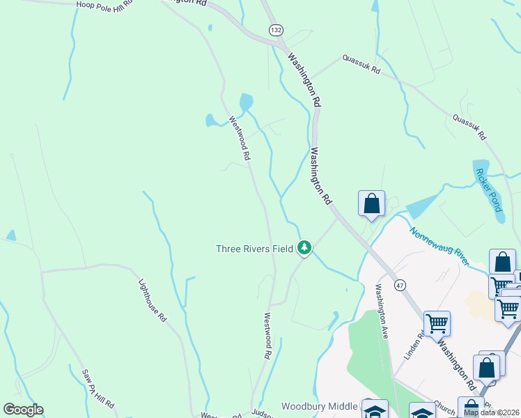map of restaurants, bars, coffee shops, grocery stores, and more near 120 Westwood Road in Woodbury