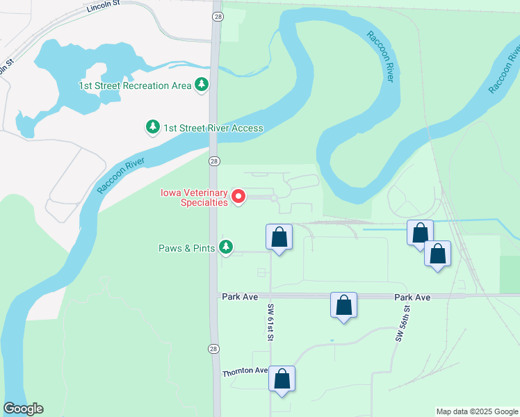 map of restaurants, bars, coffee shops, grocery stores, and more near 6030 Creston Avenue in Des Moines